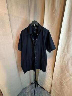 Chef C.O.D.E. Men's Black Short Sleeve Button-Front Uniform Work Shirt